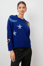 ZOEY SWEATER - COBALT GOLD GALAXY Rails at Rails